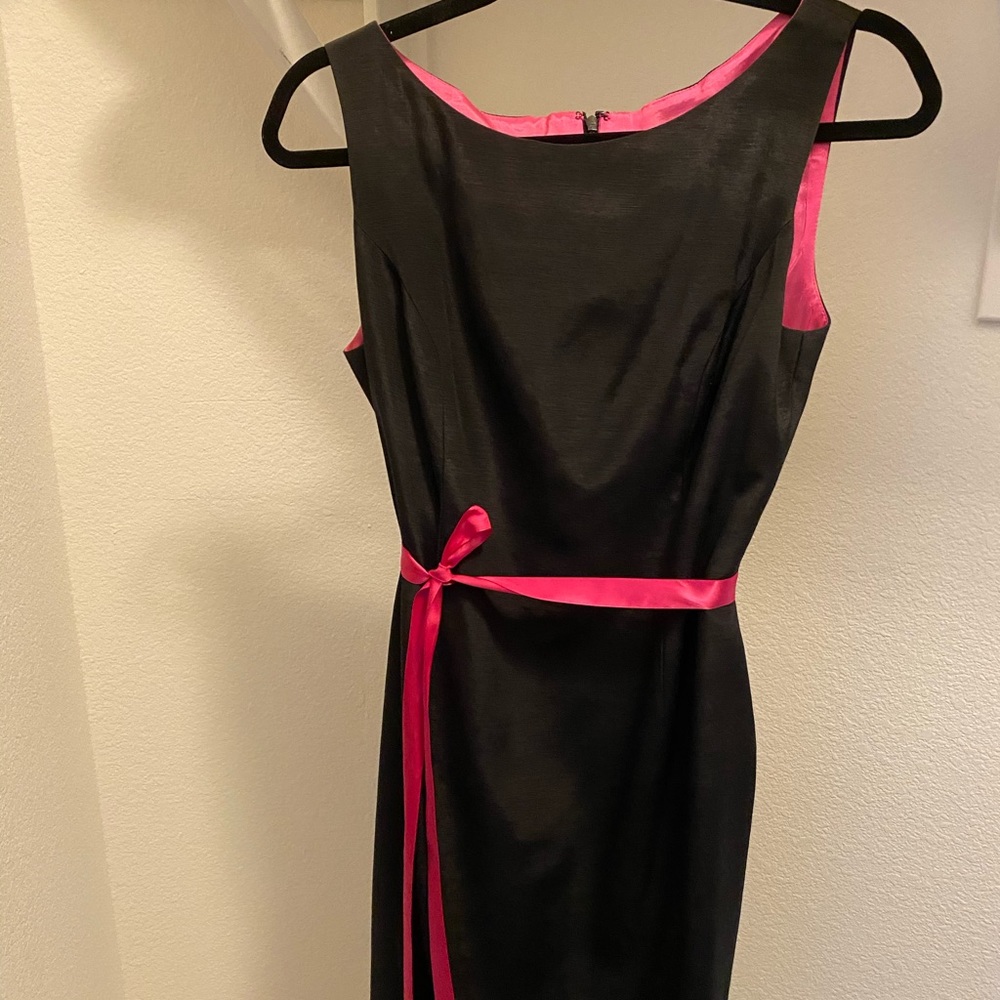 Cute Little Black Dress with Pink Accents